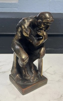 STAMPED Rodin Auguste The Thinker Bronze Finish Sculpture  LE PENSEUR PAR RODIN 