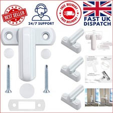 4 Pack Sash Jammer Blocker - White Anti-Theft Locks for Ultimate Home Security