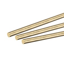 6mm Diameter 150mm Length Brass Solid Round Rod for DIY Craft 4pcs