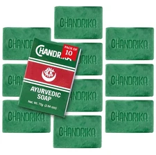 Chandrika Bath And Body Ayurvedic Bar Soap, Pack Of 10 - Direct From C