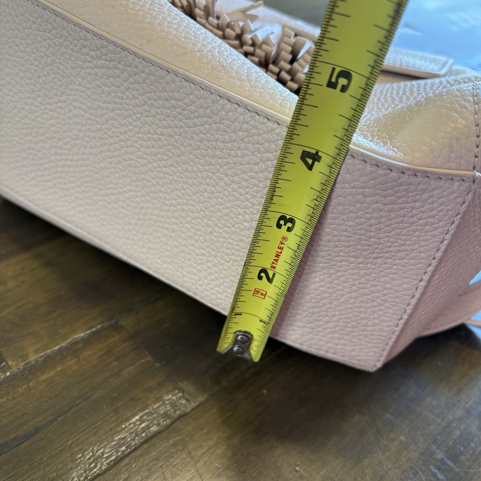 Tory Burch Thea Mini Backpack Fringe Tassel Lightweight Pink Blush Leather Logo thumbnail 15