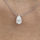 2ct Pear Pendant Necklace White Gold 14K Labcreated Diamond F/VS — photo 1