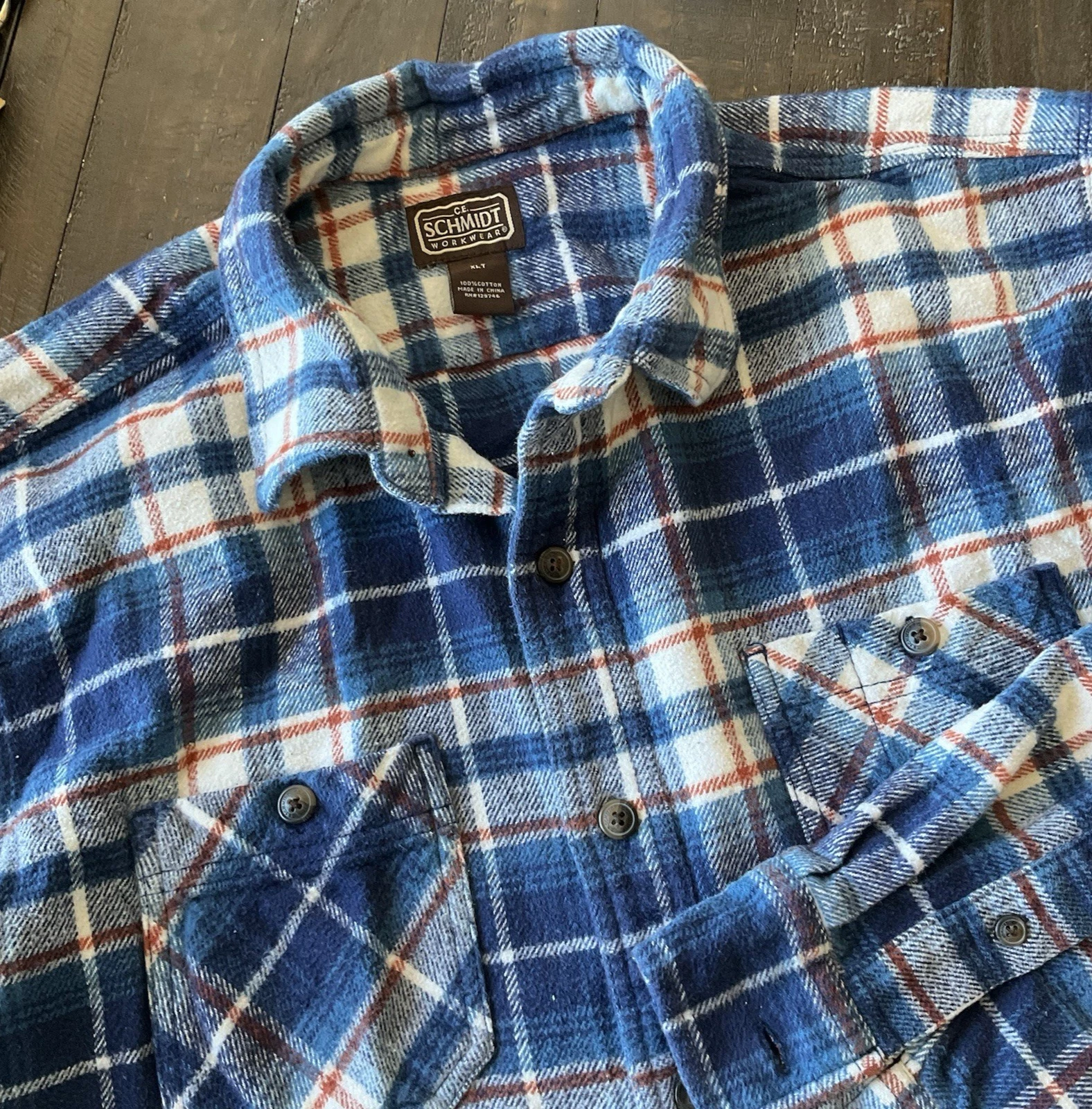 CE Schmidt Shirt Mens XLT Blue Plaid Flannel Outdoor Barn Chore Shacket XL Tall
Opens in a new windo