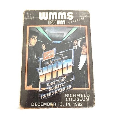 WMMS 101FM Schlitz Presents The Who 1982 Tour Richfield Coliseum Radio Sticker