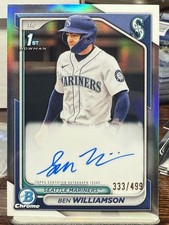 2024 Bowman Ben Williamson Refractor Auto /499 1st Bowman Auto #CPA-BWI RC