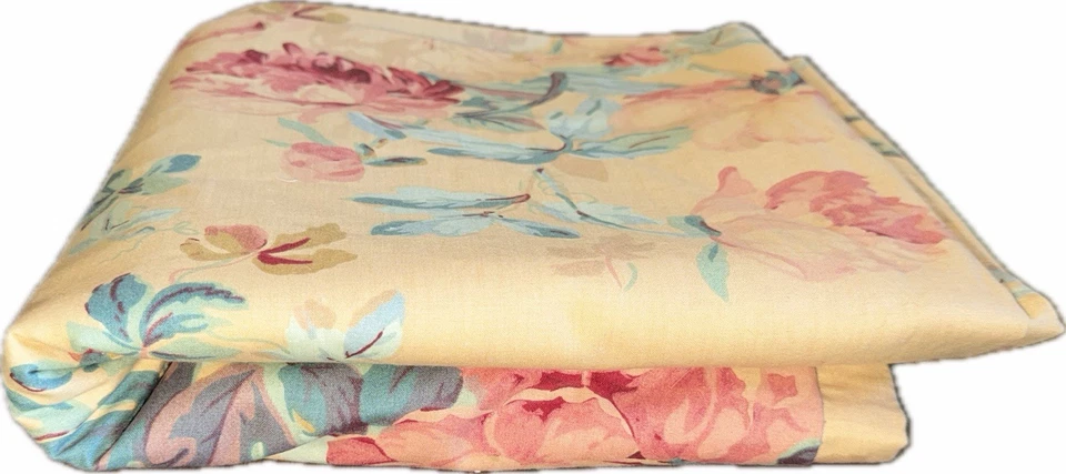 Conjunto de 2 pastagens Ralph Lauren Elsa bege floral multi vara cortina bolso rosa - Imagem 4 de 4