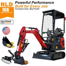 RLD1.4tonMini Excavator 13.5HP Briggs Stratton EPA Gas, Free Ship, 2 Attachments