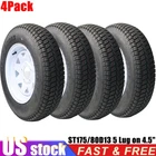 4 Pack ST175/80D13 Trailer Tires with Rims 175/80 D 13 LRC 5 Lug on 4.5", 6PR