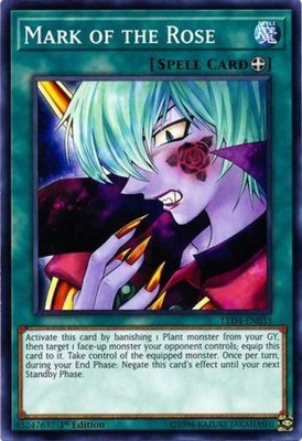3 x Mark of the Rose - LED4-EN033 - Common - 1st Edition Near Mint, English YGO