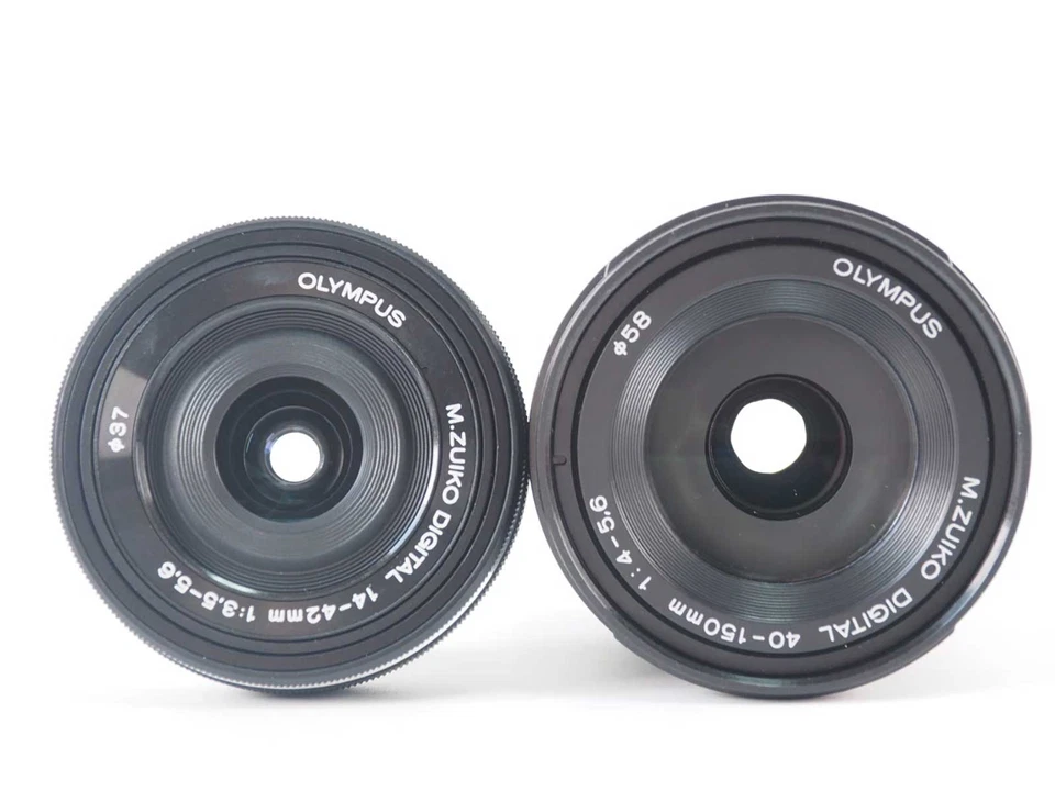 Olympus PEN Lite E-PL8 Silver EZ 14-42 40-150 56335 Shots Box [Near Mint] #Z5286 - Image 3 of 4