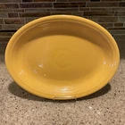 VTG Homer Laughlin Fiesta Yellow Oval Platter Plate  12 1/2” READ