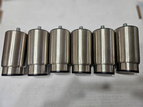 6er Set Kason 1760 Serie Edelstahl plattierte Beine verstellbarer Fuß 4" bis 5,5" - Bild 6 von 6