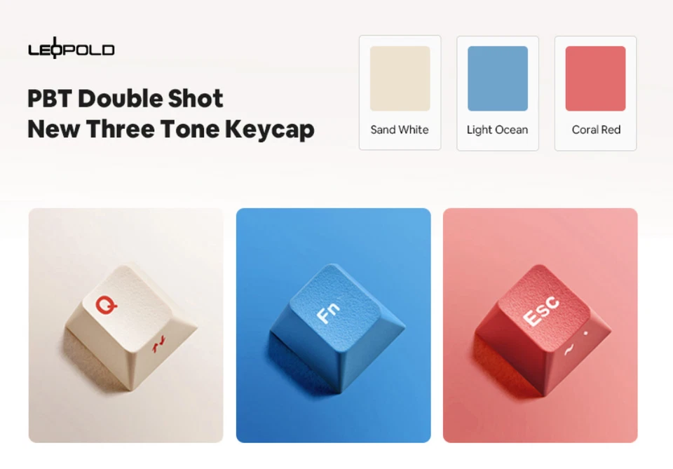 Leopold FC900RBT MX2A Mechanical Keyboard Coral Blue Bluetooth US Layout - Image 3 of 3