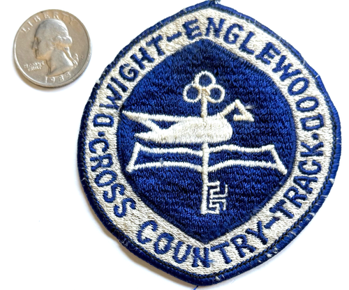 VINTAGE DWIGHT ENGLEWOOD SCHOOL CROSS COUNTRY TRACK PATCH - Picture 2 of 2
