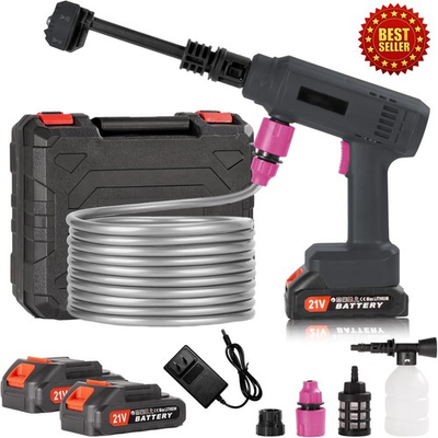 #ad 2 Pack 1200PSI Cordless Pressure Washer Portable 6 In 1 Nozzle Car Patio Glass $60.97