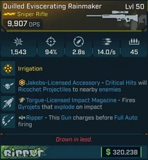 Borderlands 4 🌟 EVISCERATING RAINMAKER 🌟 BLOOMREAPER 🌟JAKOBS TORGUE IMPACT🌟