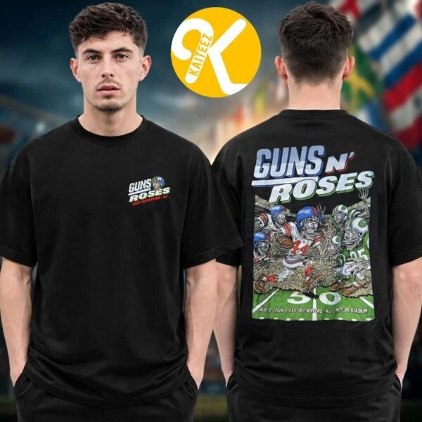 Gun And Rose East Rutherford Nj Event On August 12 2026 Two Sided Unisex T-Shirt