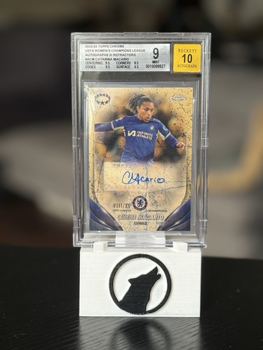 2023-24 Topps Chrome UWCL Catarina Macario Roman Numerals Auto /11 BGS 9 Auto 10 - Picture 3 of 4