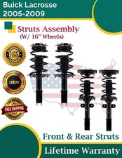 Front & Rear Struts For 2005-2009 Buick Lacrosse W/16" Wheels Lifetime Warranty