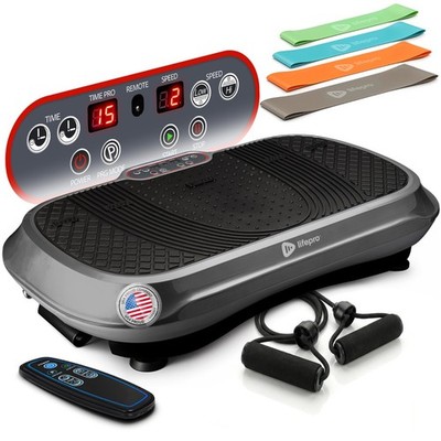 Lifepro Waver Vibration Plate Exercise Machine Full Body Workout Lymphatic -Gray