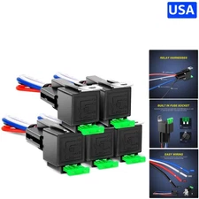 Versatile 30A 12V Fused Relay Switch Kit with Easy Wiring for Car Enthusiasts