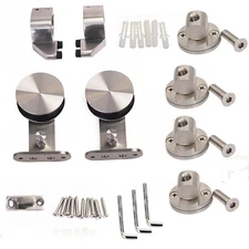 Modern Stainless Steel Wood Sliding Door Hardware Set