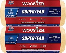 Wooster Genuine 7" Super/Fab 1/2" Nap Roller Cover 2-Pack, R240-7-2PK