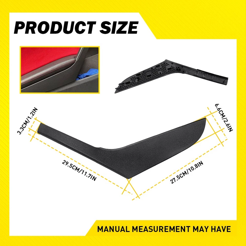 Manija interior de puerta delantera/trasera de 2 piezas para Volkswagen Golf MK6 GTI 2009-2013 Foto 4 de 4