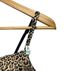 Victoria Secret PINK Bra Medium 34C-D Leopard Print Lace Bralette Padded Wire