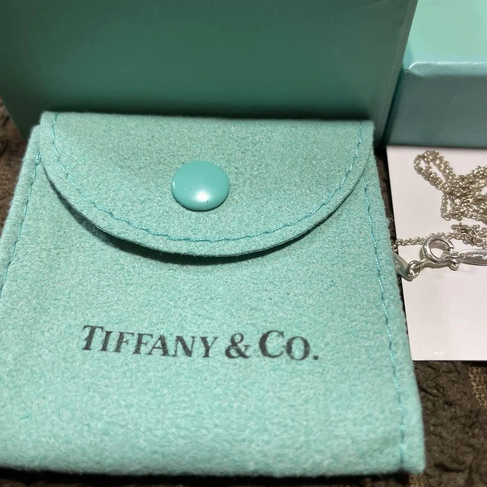 [VG] TIFFANY & CO. Elsa Peretti ожерелье серебро 925 инициал r R подвеска б/у - Изображение 3 из 4
