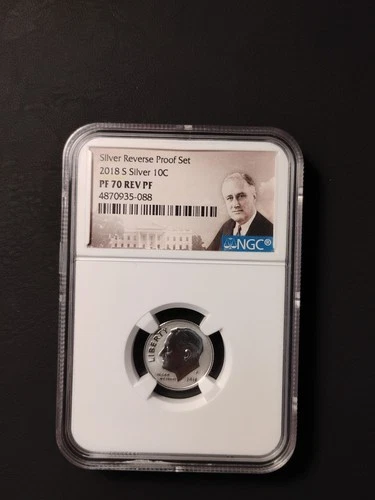 NGC PF70 Rev PF Dime. 2018 S Stamp Silver Reverse Proof Dime
