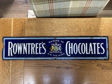 An Early 20th Century Original Rowntree’s  Chocolates Enamel Sign 64cm X 14cm