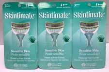 Skintimate Disposable Razors, Sensitive Skin, Unscented, 4ct, Pack of 3