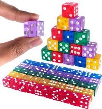 Super Z Outlet Standard 16mm Dice (Translucent Translucent Multi-color 50pk 