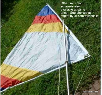 Sail, Mast, Spars, Ropes, Pulley For Snark, Canoe, Raft, PD Racer, Iceboat DIY 