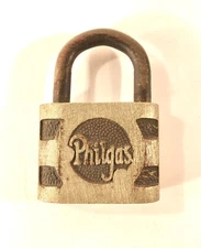 Vintage 50's 60's Phillips 66 Philgas Advertising Lock