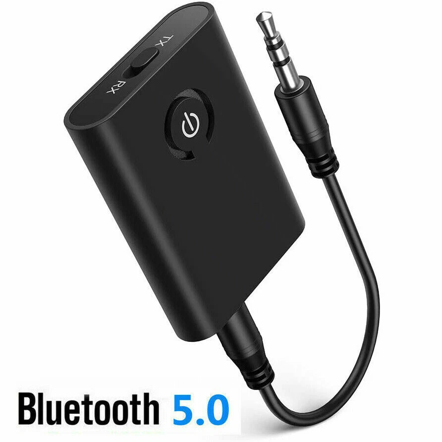 Bluetooth 5.0 Adapter 3.5mm Jack Aux Reciever, 2-in-1 Wireless