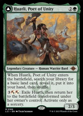 *MtG: HUATLI, POET OF UNITY / ROAR OF THE FIFTH PEOPLE- Caverns Ixalan*