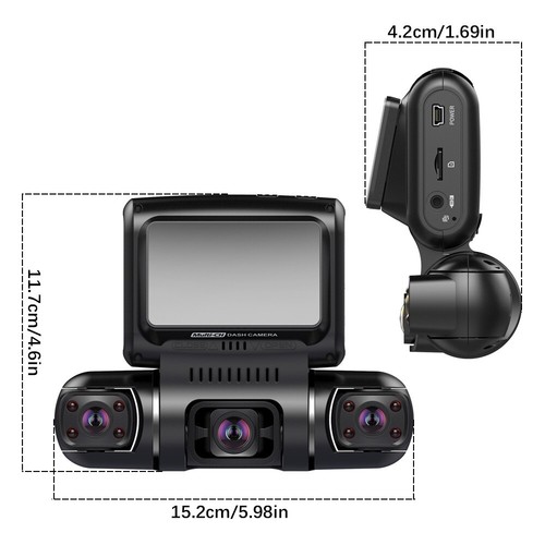 Cámaras de tablero de 4 canales HD 4*1080P WIFI GPS pista coche DVR súper visión nocturna - Imagen 12 de 14
