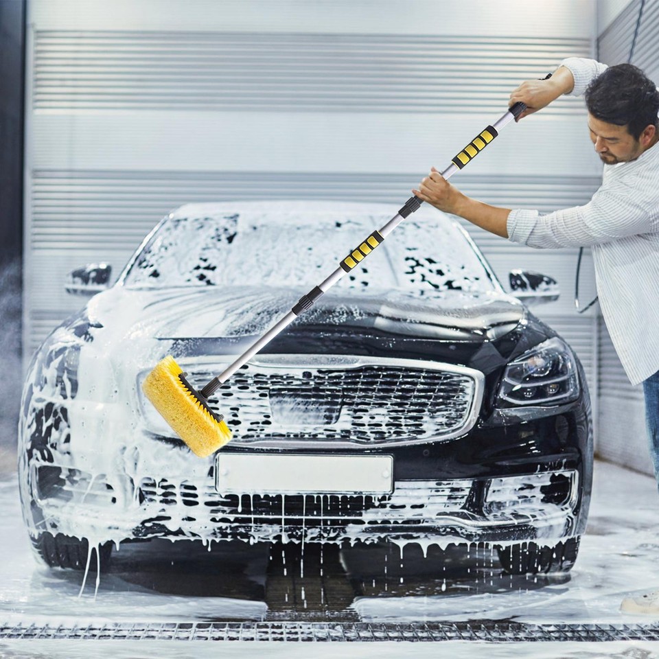 Car Washing Brush Long Handle Extension Pole Super Soft Head For Truck