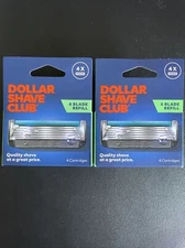 2x Dollar Shave Club 6 Blade Cartridge Razor - 4 Ct Each New