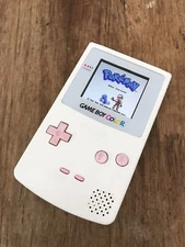 Nintendo GameBoy Color Colour Game Boy Handheld White Pink BACKLIT Console