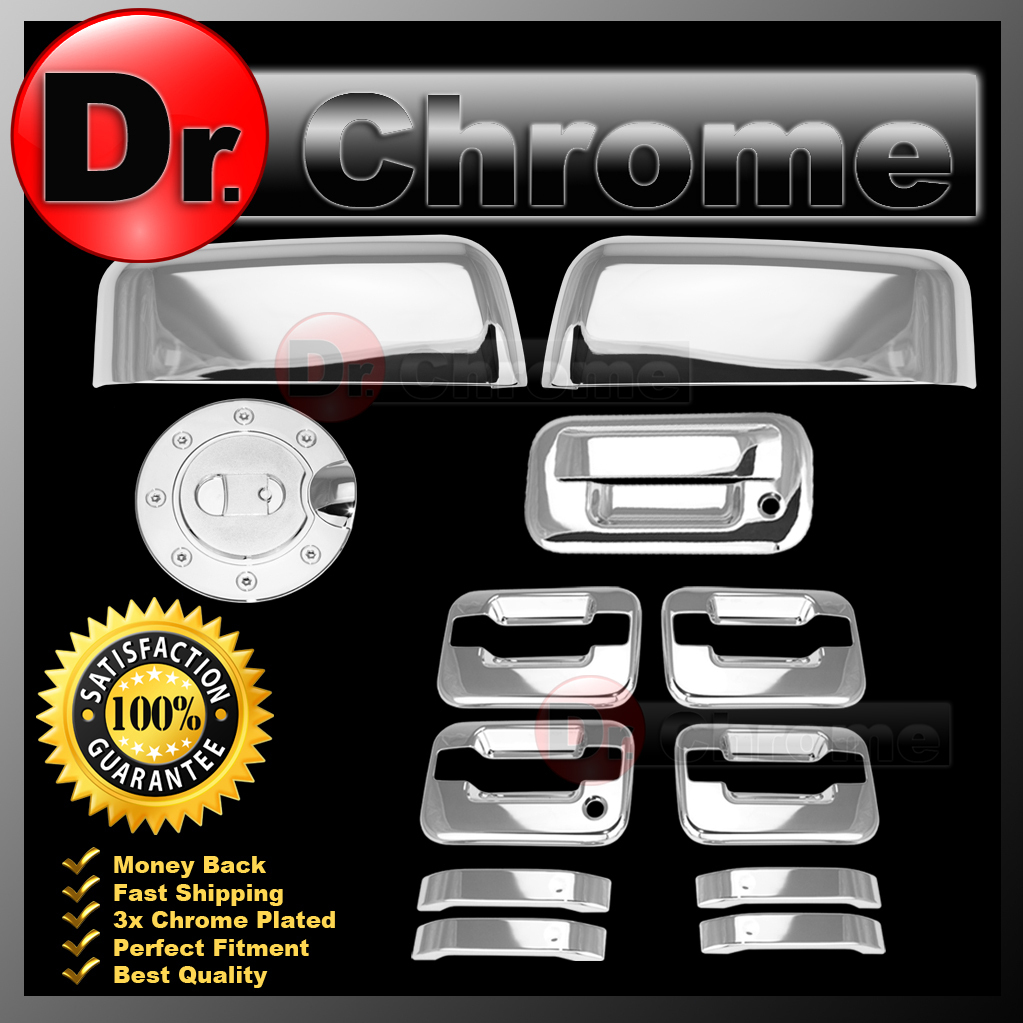 05-12 Chevy Colorado+Canyon Chrome Mirror+4 Door+NO KH+Tailgate Handle+GAS Cover