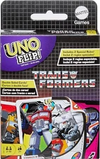 Mattel Games UNO Flip Transformers Card Game for Family Game Night 2 - 10 Player