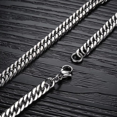 8/10/12/14mm Fashion Stainless Steel Cuban Chain Necklace For Men Women Jewelry - Picture 5 of 5