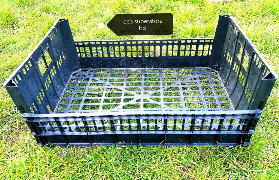 3  Extra Large Stackable Plastic Trays Crate Garden Container Baskets 60x40x18cm - Image 2 of 3