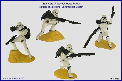 SANDTROOPER SEARCH figures STAR WARS Unleashed Battle Packs MIB or loose - Afbeelding 1 van 3