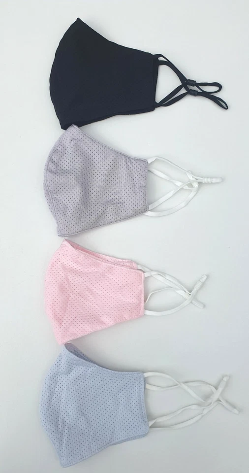 1/2/3pcs Double Layered Reversible Face Mask For Adult Silk Cotton Mesh Washable - Image 2 of 4