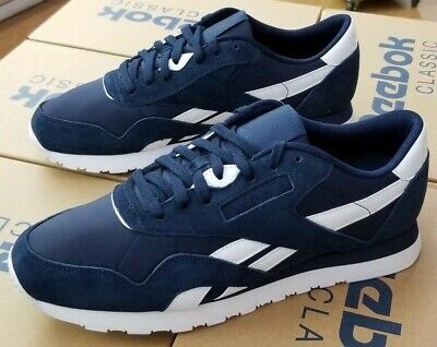 reebok classic navy and white