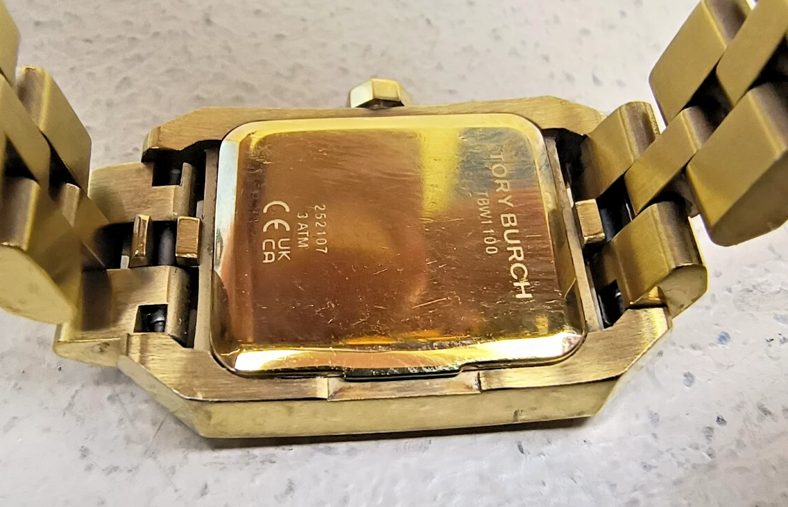 Orologio Tory Burch TBW1100 Quarzo Quadrato Oro 251706 LEGGI